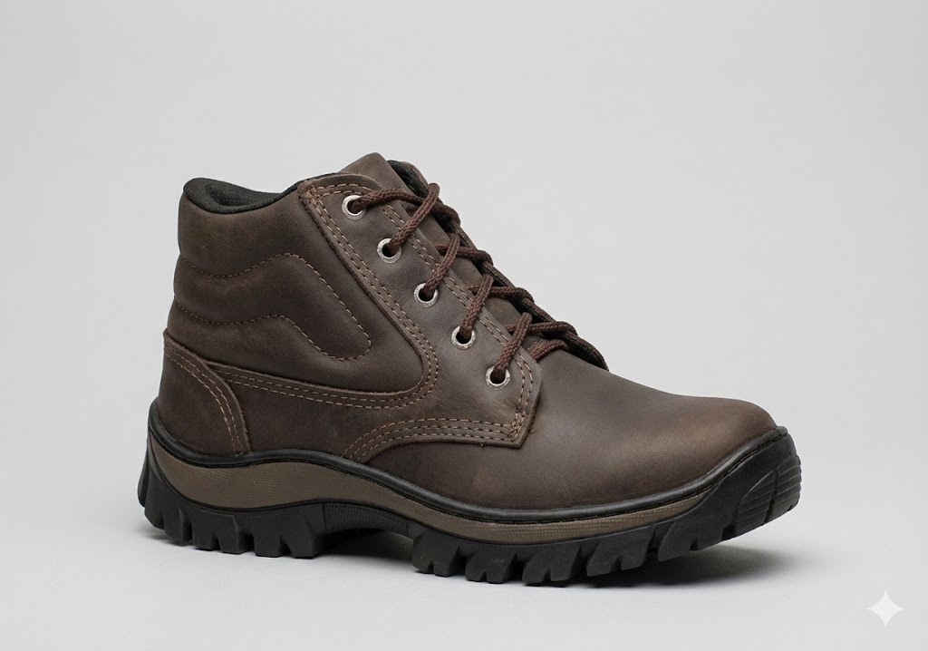 Botina de Segurança Guerreiro - Couro Nobuck Café - Linha Adventure